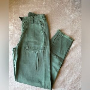 4/$12 Aerie olive green cargo pants joggers size XXS